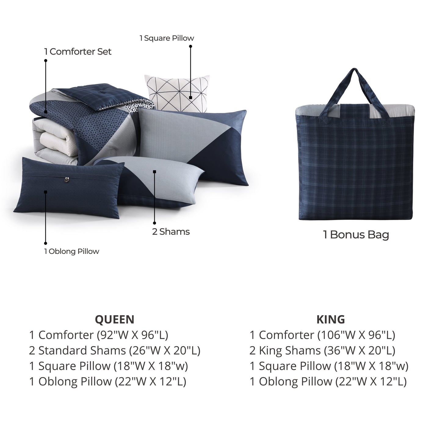 Bebejan Geo Fusion 5 Piece Reversible Comforter Set