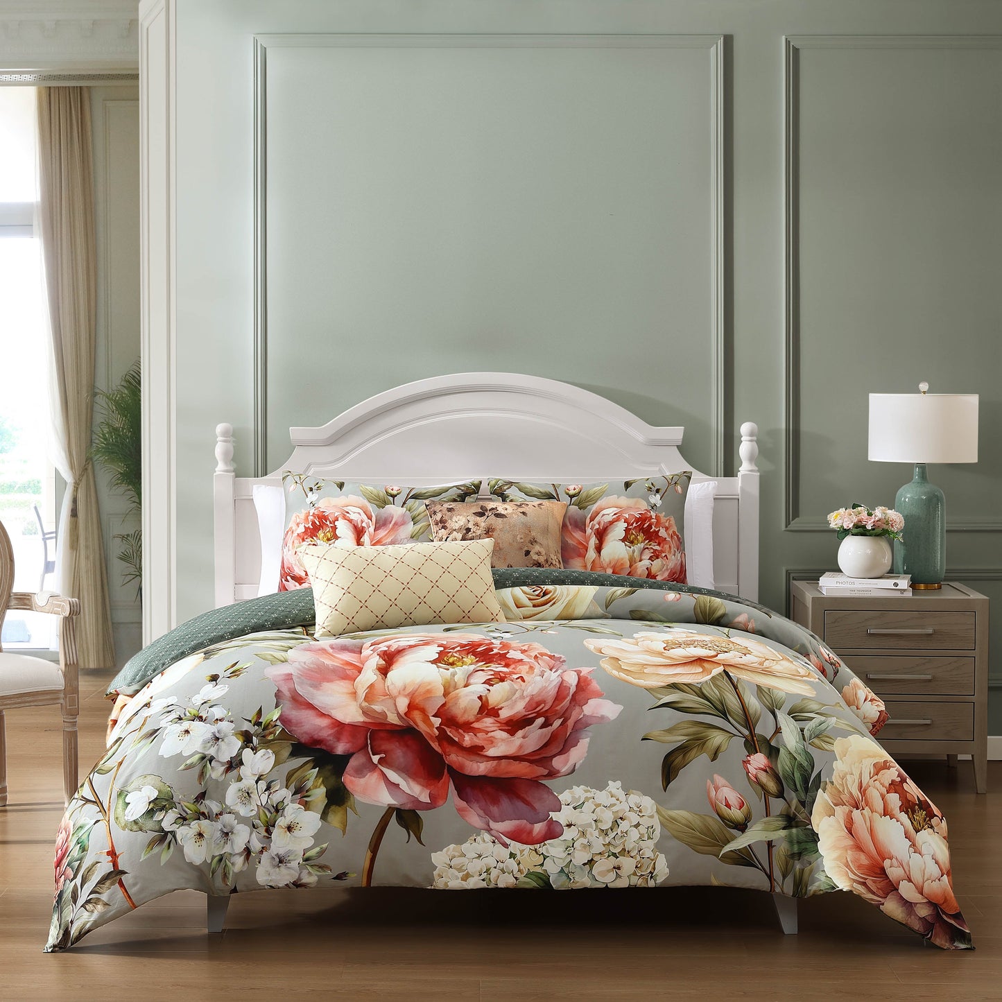 Bebejan Whispering Willows 5 Piece Reversible Comforter Set
