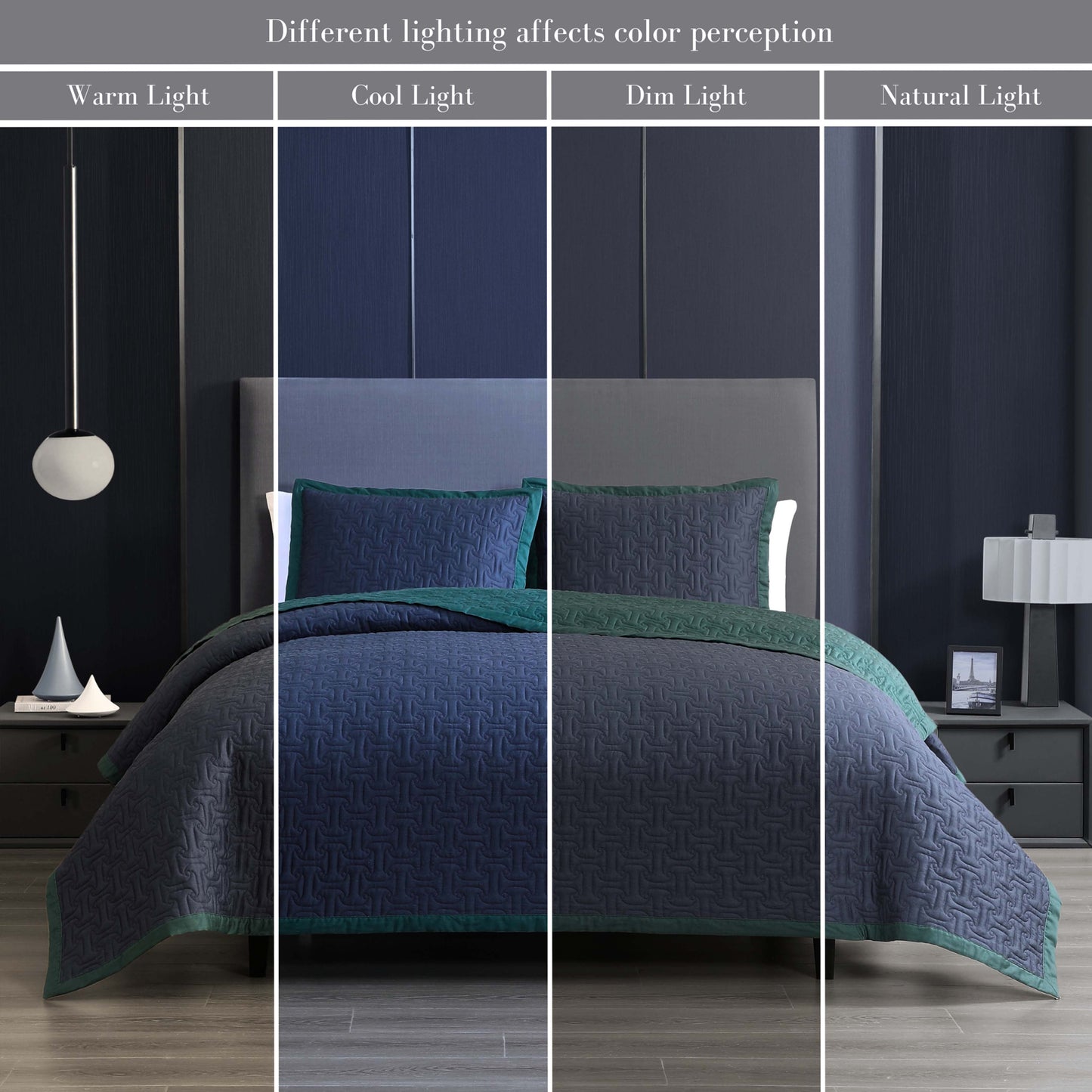 Bebejan 3 Piece Textured Quilted Coverlet Set