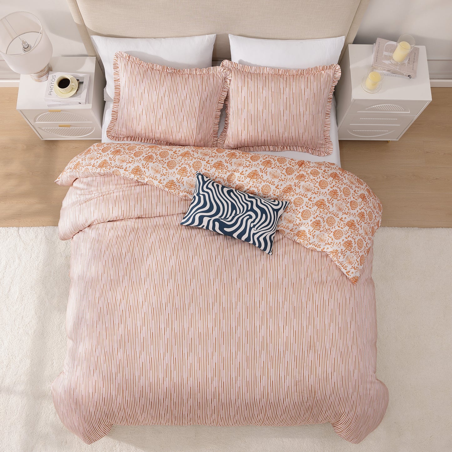 BebeTeen Clay Trees Reversible Comforter Set