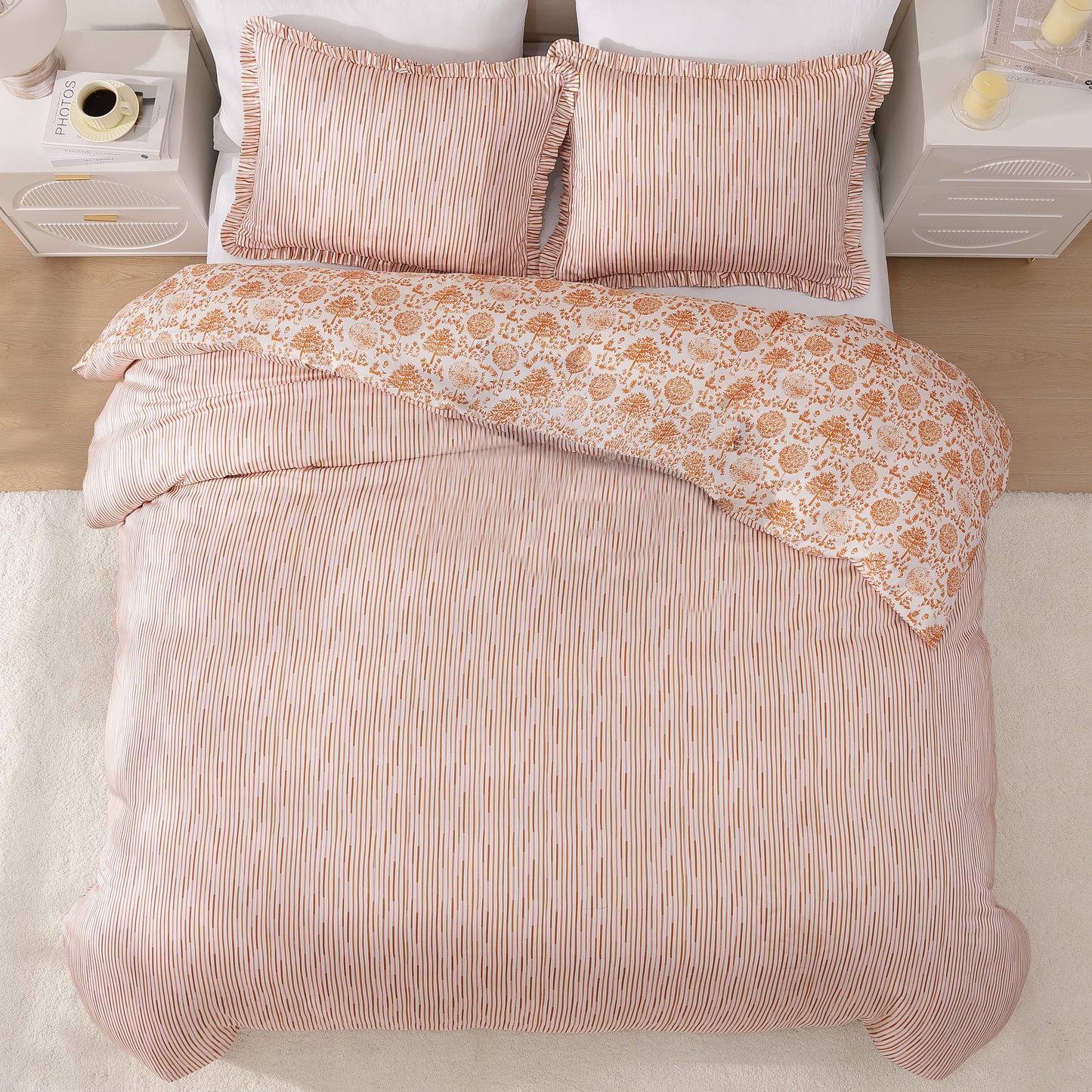BebeTeen Clay Trees Reversible Comforter Set