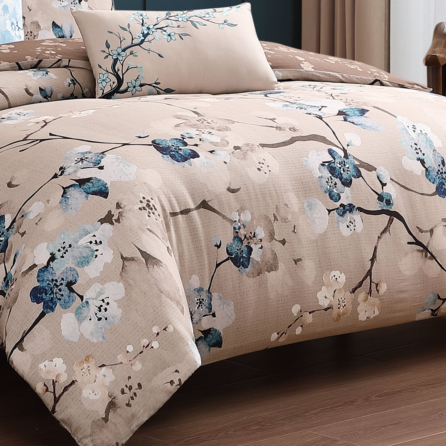 Bebejan Blue Blossom 5 Piece Reversible Comforter Set Comforter Sets By Bebejan®