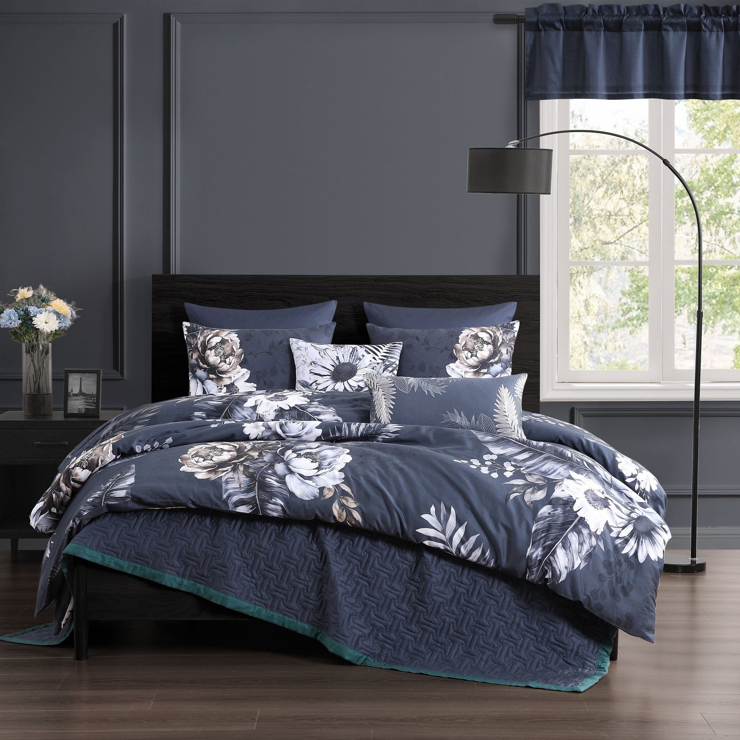 Bebejan Forget Me Not 5 Piece Reversible Comforter Set