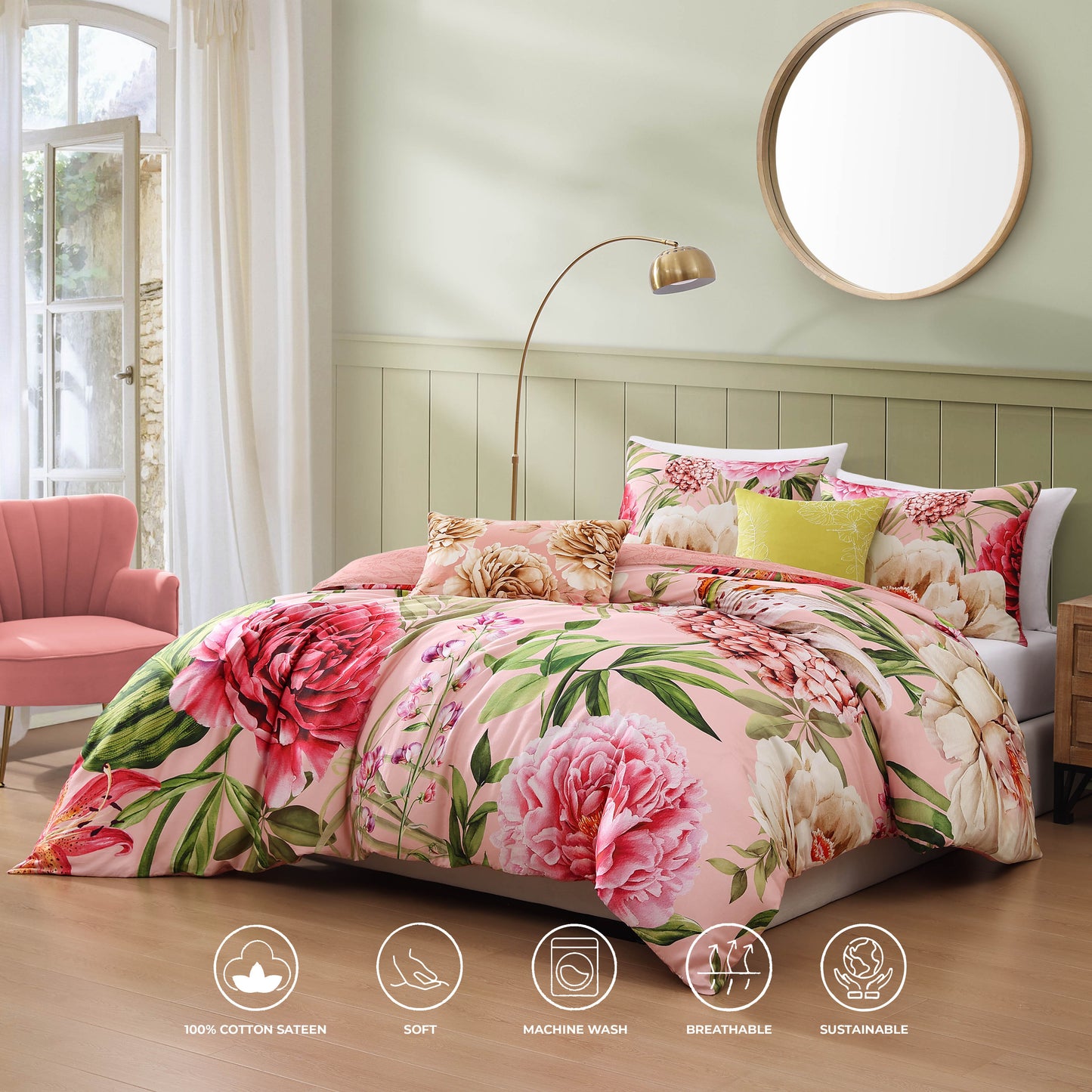Bebejan Spring Forever 5 Piece Reversible Comforter Set