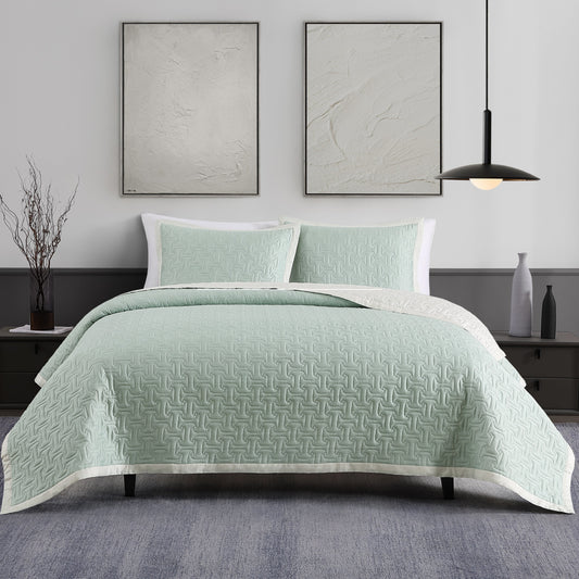 Bebejan 3 Piece Textured Quilted Coverlet Set Coverlet By Bebejan®