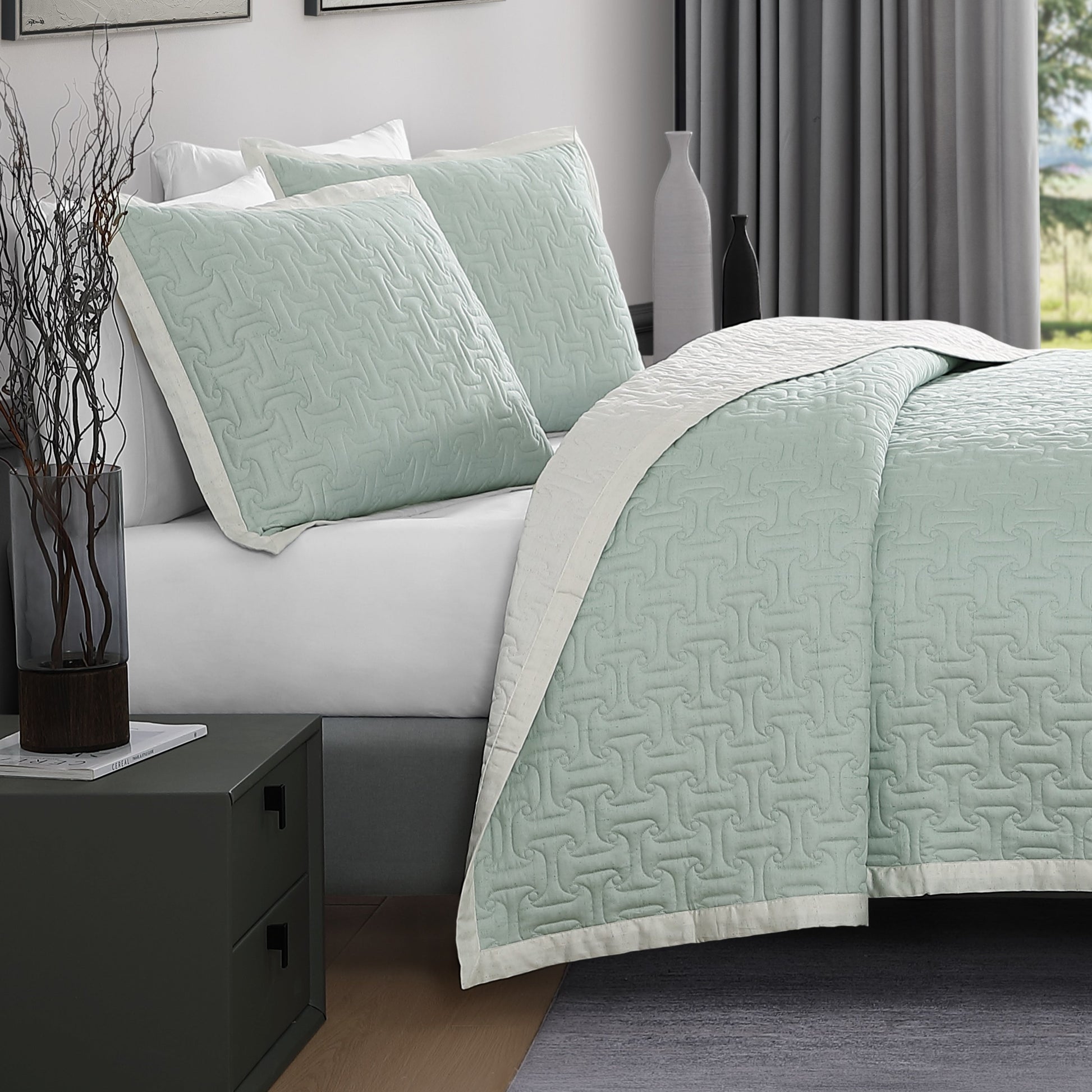 Bebejan 3 Piece Textured Quilted Coverlet Set Coverlet By Bebejan®