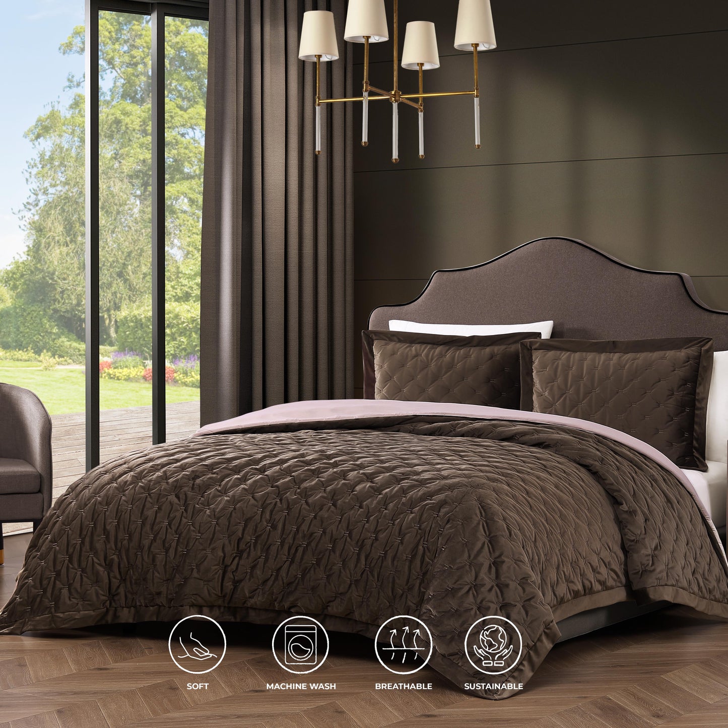 Bebejan 3 Piece Velvet Comforter Set Comforter Sets By Bebejan®