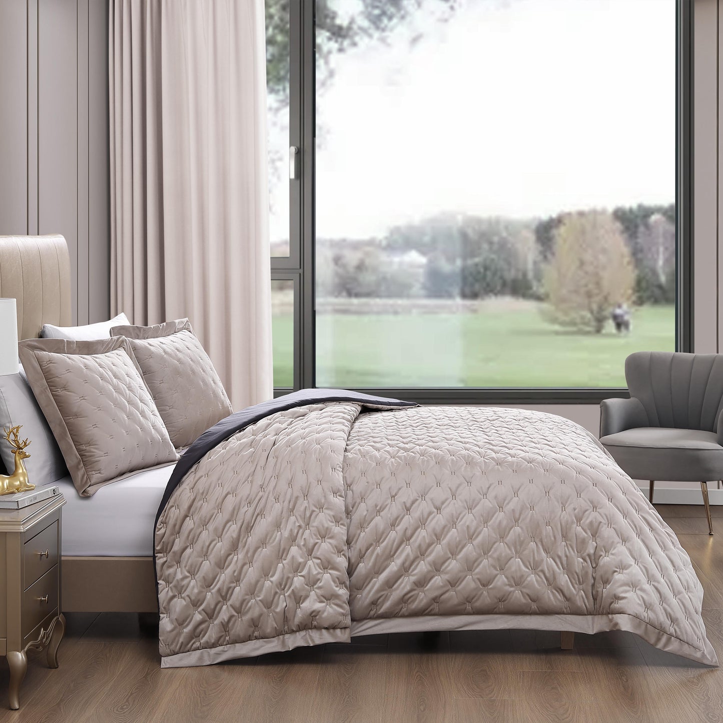 Bebejan 3 Piece Velvet Comforter Set