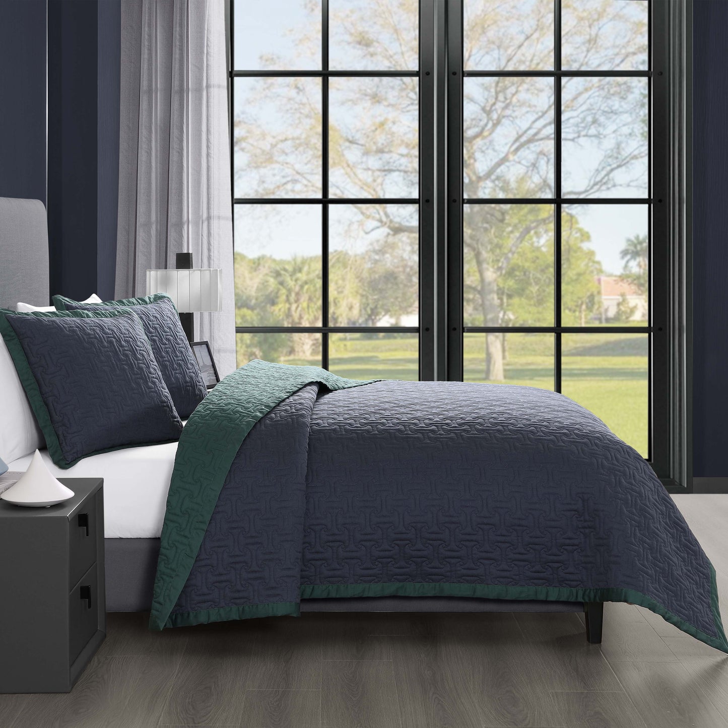 Bebejan 3 Piece Textured Quilted Coverlet Set