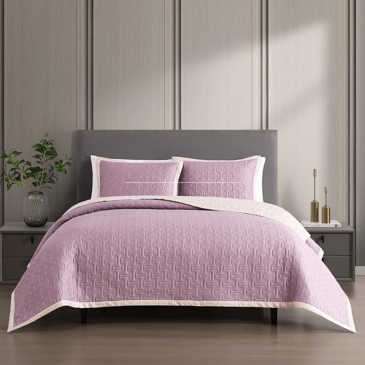 Bebejan 3 Piece Textured Quilted Coverlet Set Coverlet By Bebejan®