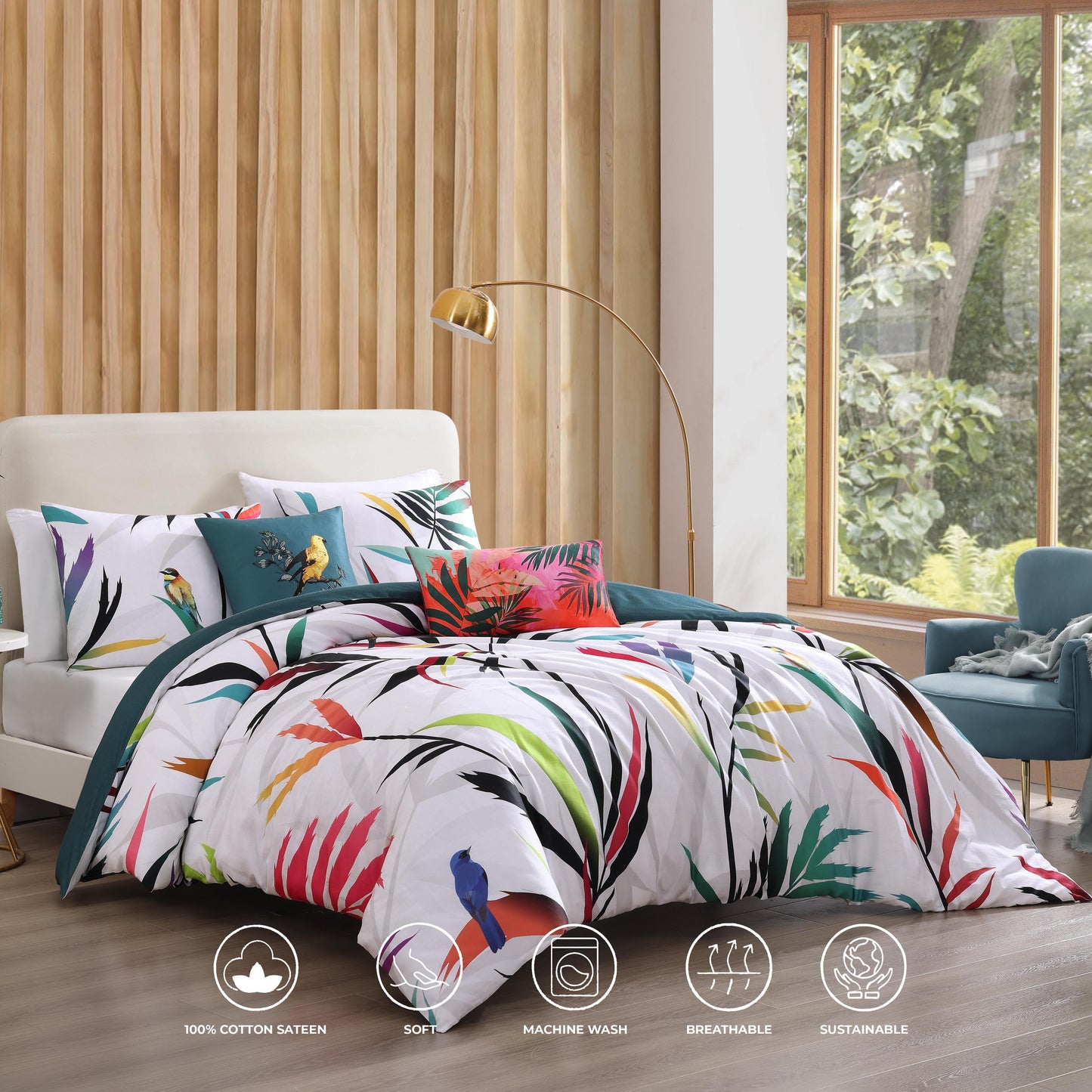 Bebejan Tropical Fusion 5 Piece Reversible Comforter Set Comforter Sets By Bebejan®