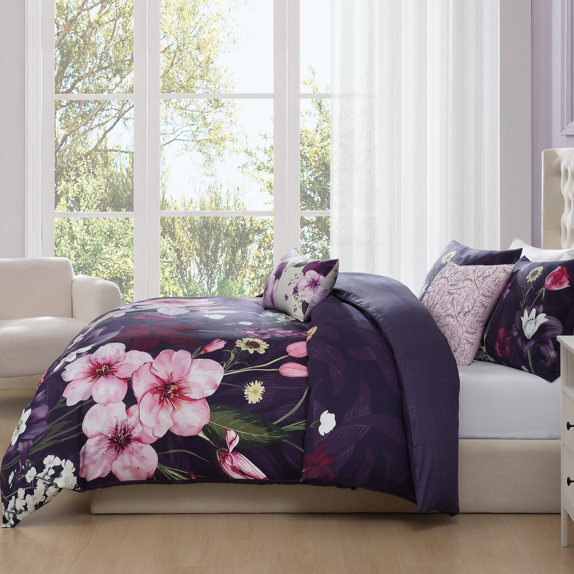 Bebejan Morning Glory 5 Piece Reversible Comforter Set Comforter Sets By Bebejan®
