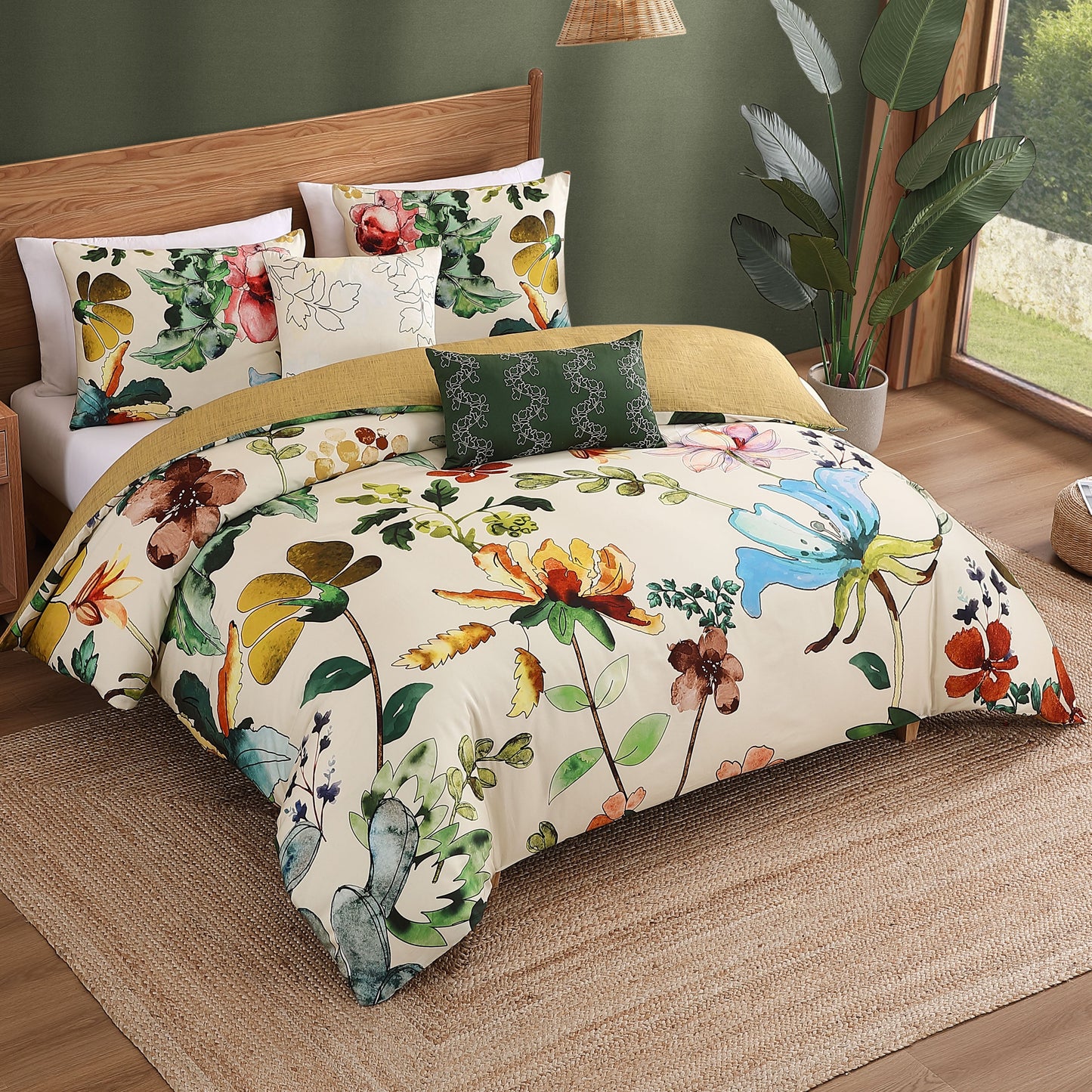 Bebejan Radiance 3 Piece Reversible Comforter Set IN Queen- Final Sale Comforter Sets By US Office - Latest Bedding