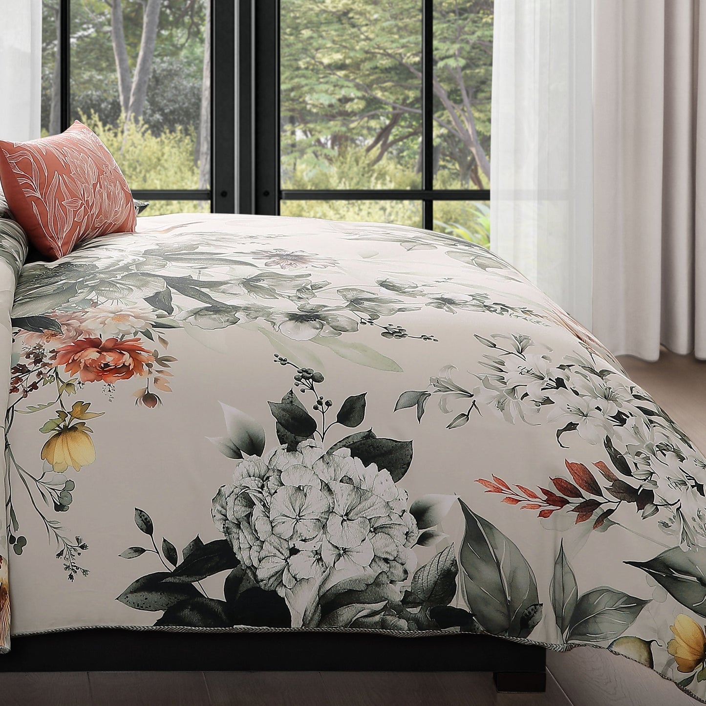 Bebejan Vintage Bloom 5 Piece Reversible Comforter Set